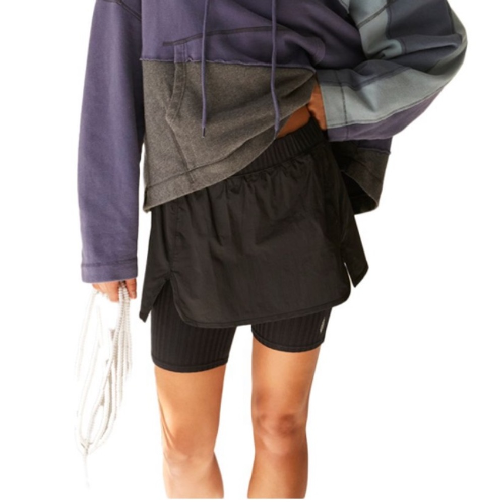 Free People Black Skort